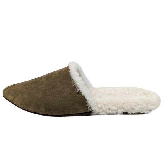 Jenni Kayne Shearling Lined Mules Slip On Flats Laurel 38 - Picture 9 of 9